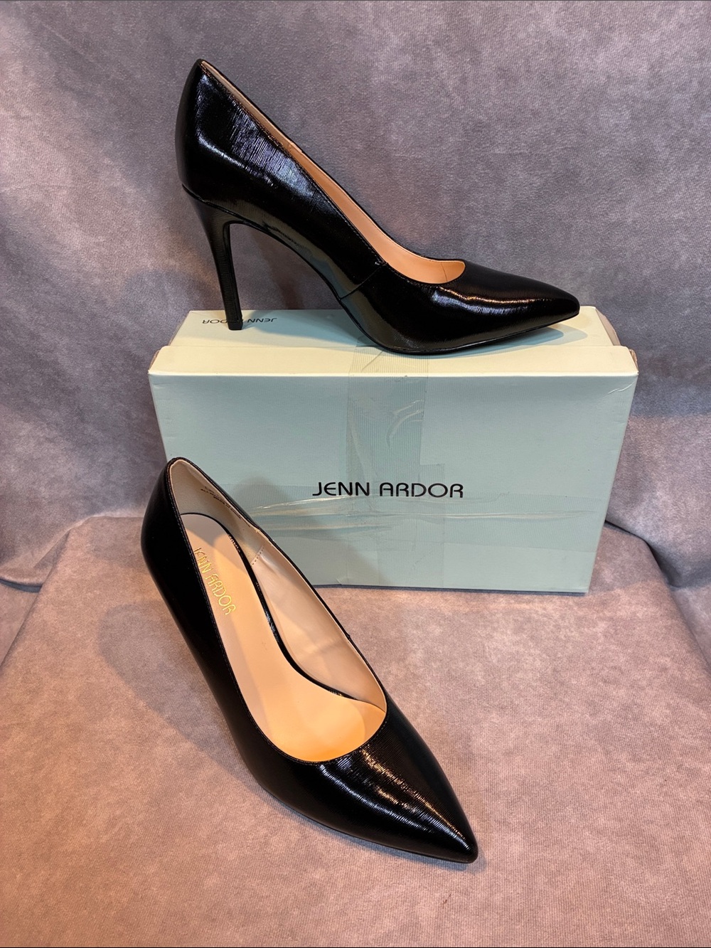Jenn Ardor Black Pointed Toe Stiletto Pumps